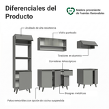 Cocina Integrale 260cm Gris Nice Madesa 02