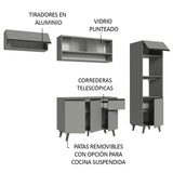 Cocina Integrale 260cm Gris Nice Madesa 04
