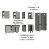 Cocina Integrale 260cm Gris Nice Madesa 05