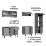 Cocina Integrale 260cm Gris Nice Madesa 07