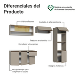 Cocina Integral 260 cm sin Patas Crema Nice 10