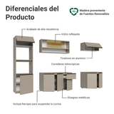 Cocina Integral 260 cm sin Patas Crema Nice 14