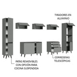 Cocina Integrale 280cm Gris Nice Madesa 01