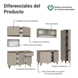 Cocina Integrale 280 cm Crema Nice Madesa 02