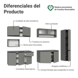 Cocina Integral 280 cm sin Patas Gris Nice 04