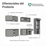 Cocina Integral 300 cm sin Patas Gris Nice 04