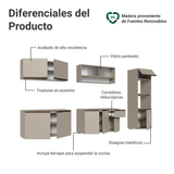 Cocina Integral 300 cm sin Patas Crema Nice 04