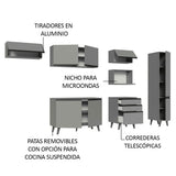 Cocina Integrale 300cm Gris Nice Madesa 05