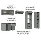 Cocina Integral 300 cm sin Patas Gris Nice 06
