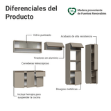 Cocina Integral 300 cm sin Patas Crema Nice 06