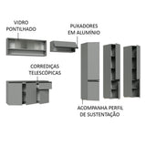 Cocina Integral 320 cm sin Patas Gris Nice 05
