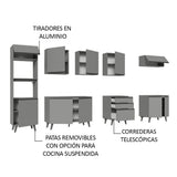 Cocina Integrale 320cm Gris Nice Madesa 06