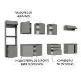 Cocina Integral 320 cm Sin Patas Nice Gris 07