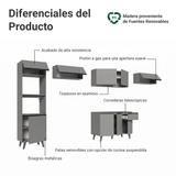 Cocina Integrale 340cm Gris Nice Madesa 01