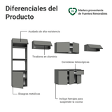 Cocina Integrale 340cm Suspendida Gris Nice Madesa 02