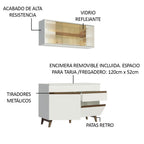 Cocina Compacta 120 x 52 cm 4 Puertas 1 Cajón Blanco Reims Madesa