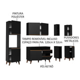Cocina Integral 235cm Negro Reims Madesa 02