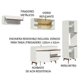 Cocina Integral 250cm Blanco Reims Madesa 03
