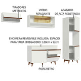 Cocina Integral 250cm Blanco Reims Madesa 04