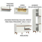 Cocina Integral 250 cm Con Mueble para Horno Blanco Reims Madesa