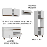 Cocina Integral 250cm Blanco Reims Madesa 06