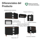 Cocina Integral 250 cm Negro Reims Madesa