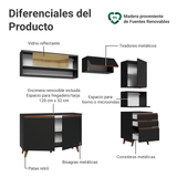 Cocina Integral 250 cm Reims Negro 10