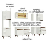 Cocina Integral 260cm Blanco Reims Madesa 04