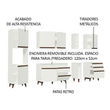 Cocina Integral 260cm Blanco Reims Madesa 05