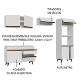 Cocina Integral 260 cm Blanco Reims 09