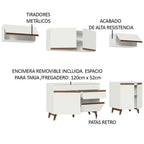 Cocina Integral 260 x 52 cm 8 Puertas 1 Cajón Blanco Reims Madesa 10