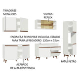 Cocina Integral 300cm Blanco Reims Madesa 01