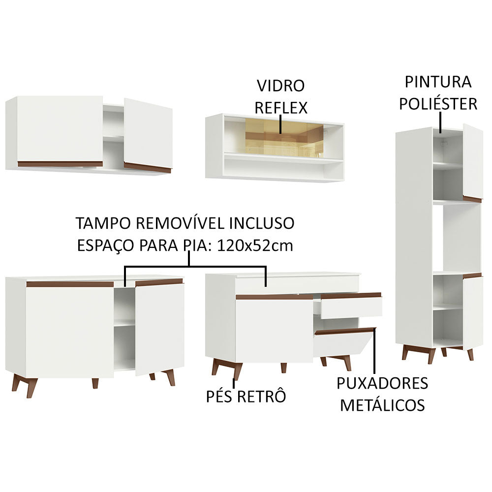 Cocina Integral 300cm Blanco Reims Madesa 02