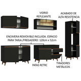 Cocina Integral 300cm Negro Reims Madesa 02