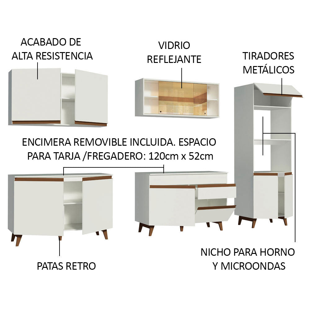 Cocina Integral 310 cm Blanco Reims 01