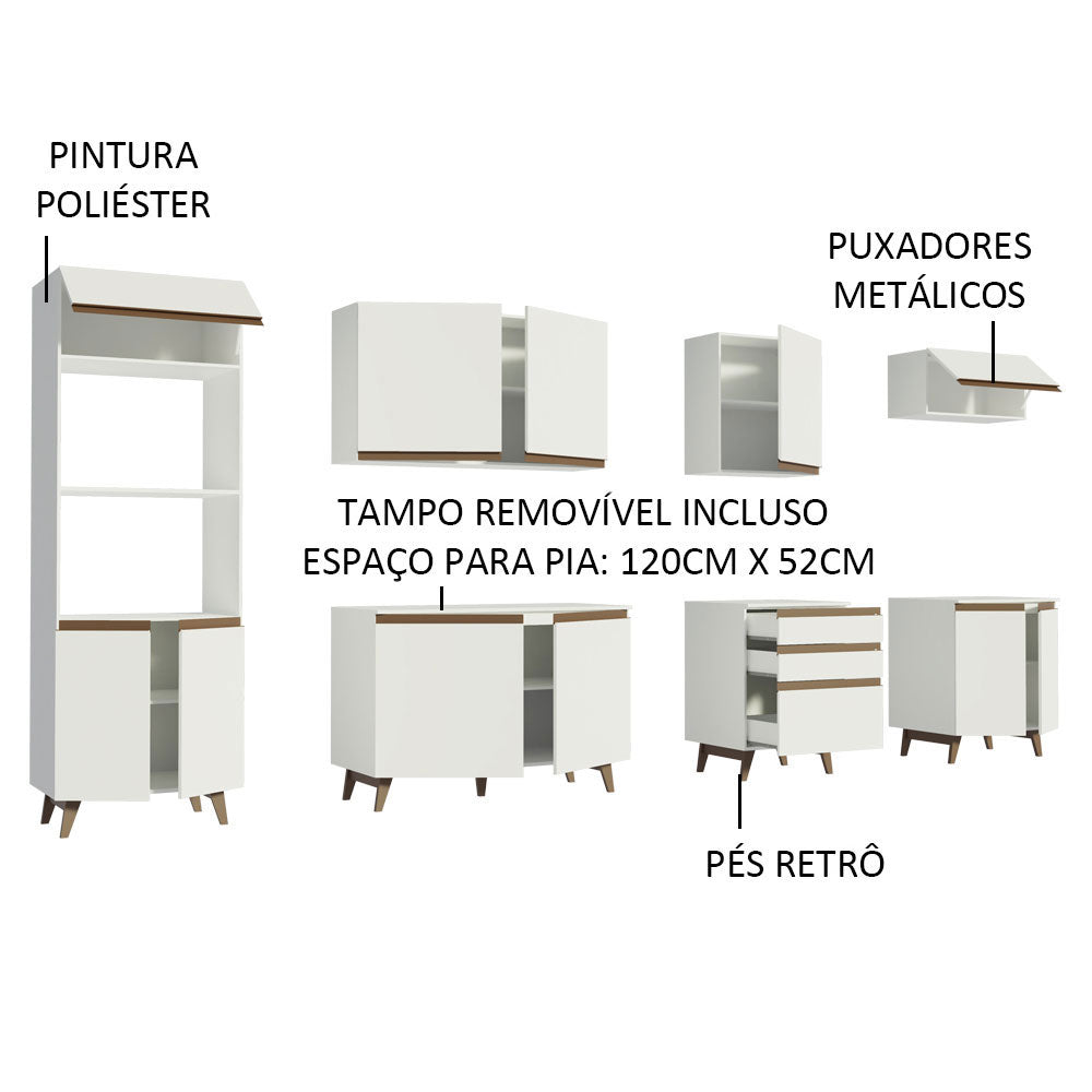 Cocina Integral 320cm Blanco Reims 02