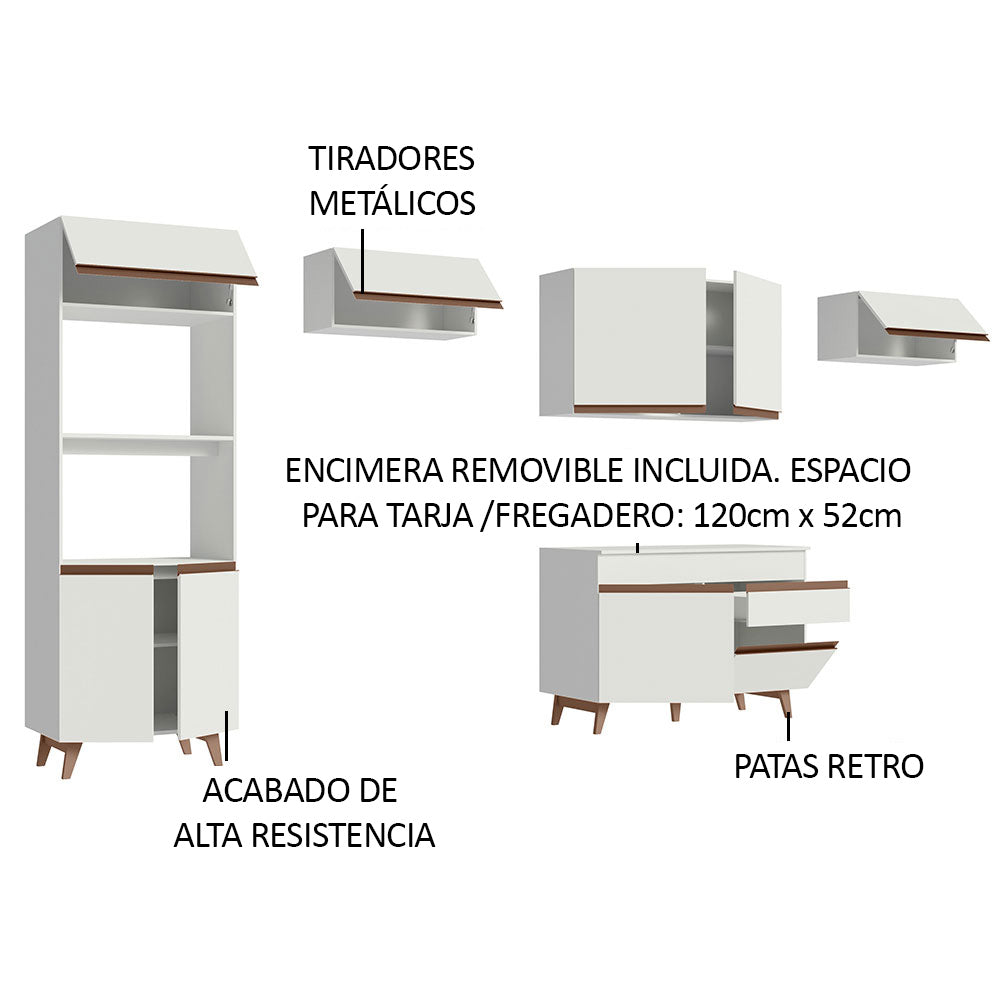 Cocina Integral 330 cm Blanco Reims 01