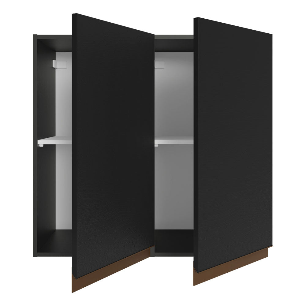 Gabinete Superior 70 cm 2 Puertas Negro Reims Madesa