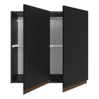 Gabinete Superior 70 cm 2 Puertas Negro Reims Madesa
