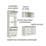 Cocina Compacta 180cm Blanco Topazio Madesa 01