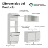 Cocina Compacta 180cm Blanco Topazio 01