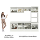 Cocina Integral 240cm Blanco Diamante 06