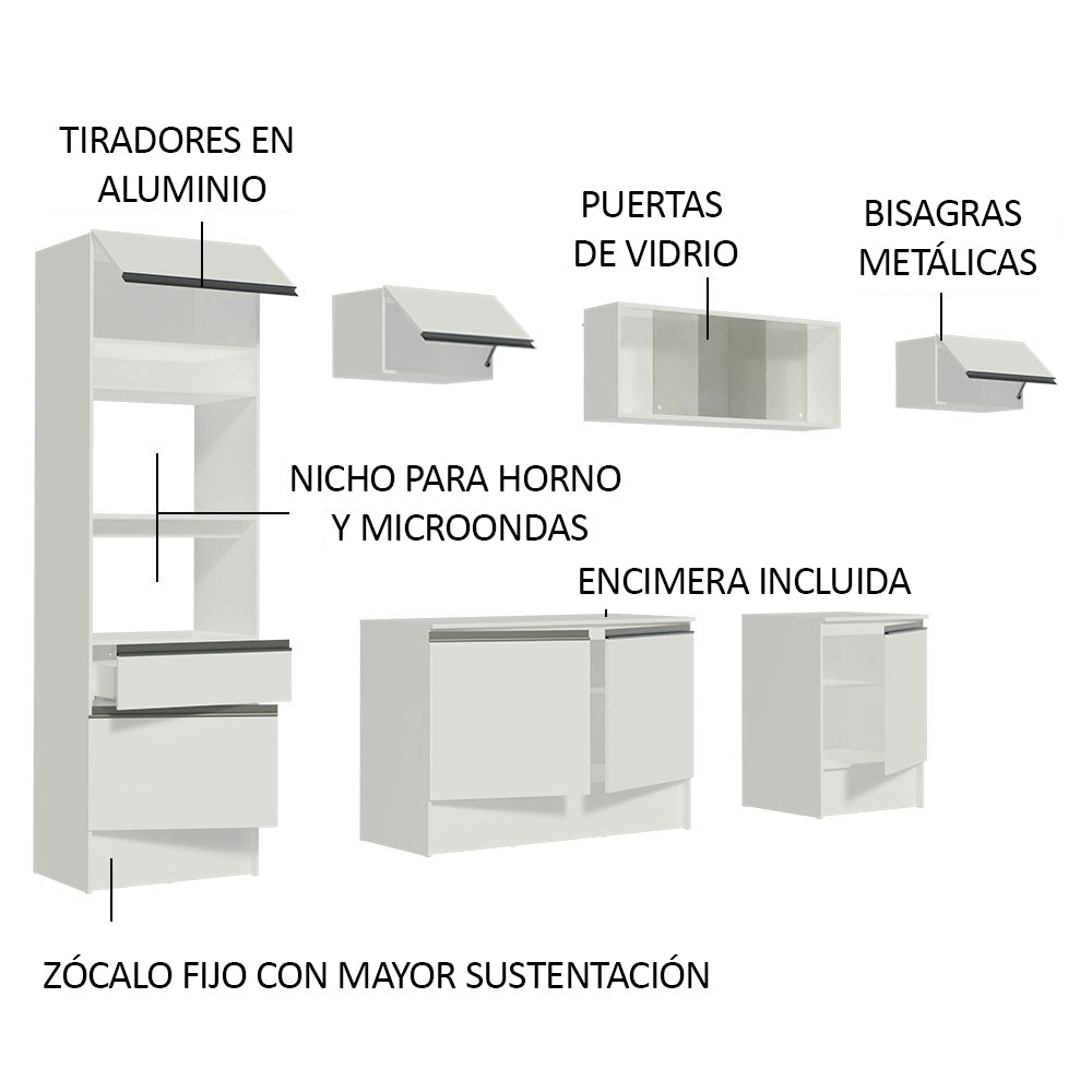 Cocina Integral 300cm Blanco Topazio 01
