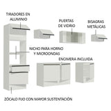 Cocina Integral 300cm Blanco Topazio 01