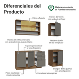 Cocina Integral 180 cm Marrón/Gris Vik Madesa 04