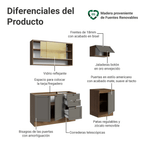 Cocina Compacta 180 cm Marrón/Gris Vik Madesa