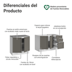 Cocina Compacta 200 cm Sin Encimera Blanco/Gris Vik Madesa