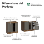 Cocina Compacta 200 cm Sin Encimera Marrón/Gris Vik Madesa