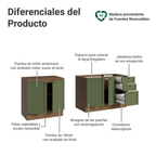 Cocina Compacta 200 cm Sin Encimera Marrón/Verde Vik Madesa