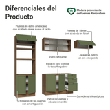 Cocina Integral 270 cm Marrón/Verde Vik Madesa 03